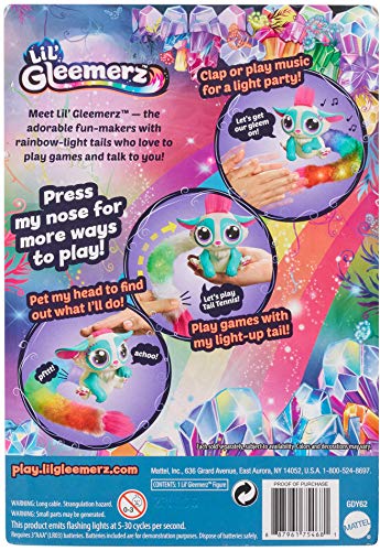 Lil’ Gleemerz Rainbeam Furry Friend, Rainbow Color (Exclusive), Interactive Talking Toy with Light Up Tail  [Amazon Exclusive] - Thumbnail 7
