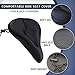 MIWORM Silicone Gel Bike Seat Cover,Bicycle Wide Gel Soft Pad,Most Comfortable Bike Saddle Cushion with Dust Resistant Cover for Women and Men,Blackthumb 3