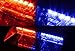 WoneNice 16 LED High Intensity LED Law Enforcement Emergency Hazard Warning Strobe Lights 18 Modes for Interior Roof/Dash/Windshield with Suction Cups (Red/Blue)