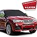 Fedciory Car Windshield Snow Cover,4-Layer Protection&Double Side Design,Snow, Ice, Frost,UV Full Protection,Extra Large & Thick for Most Vehicle(88