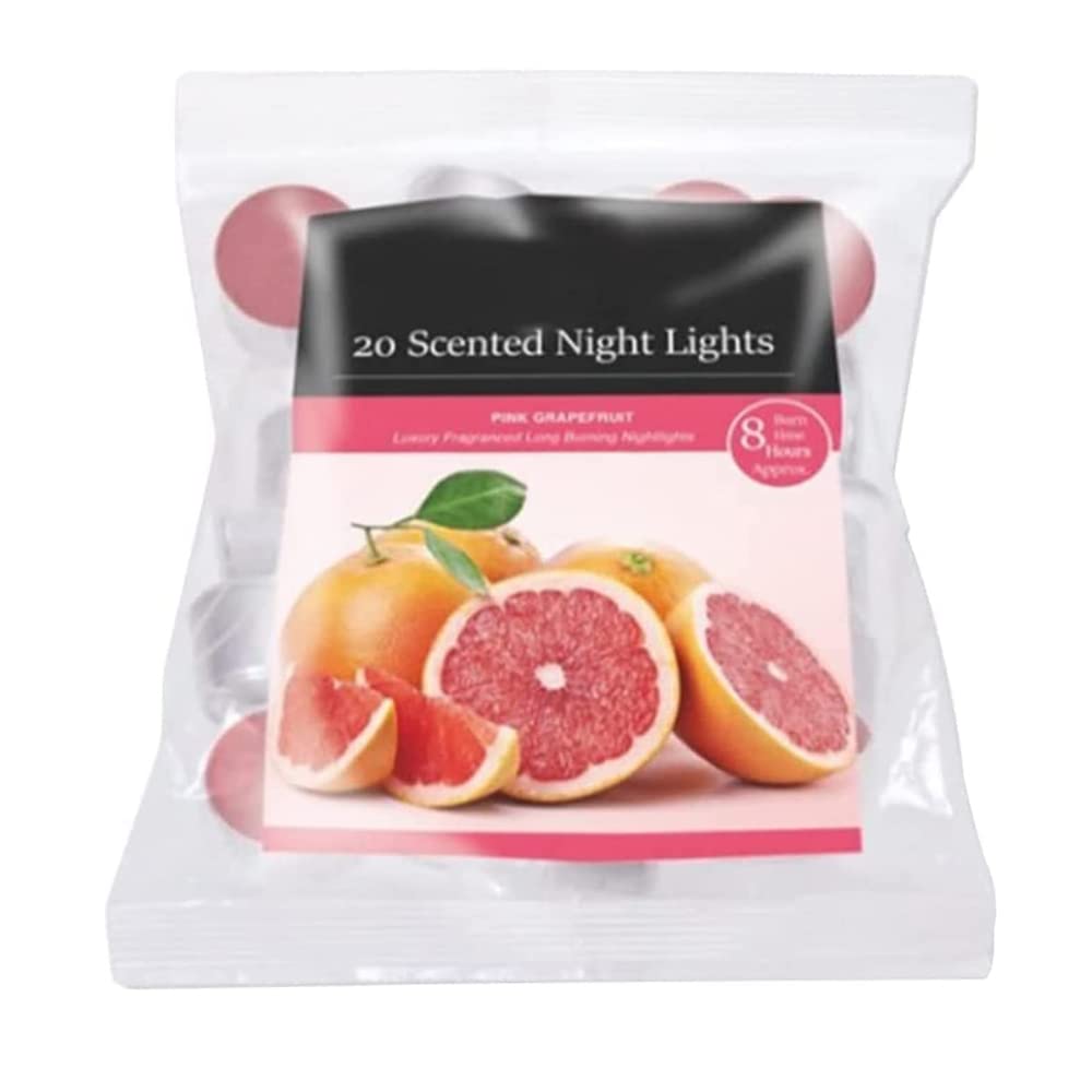 Pride Home & Garden Fresh Scented Tealight Candles w/ 8 Hour Burn Time | Long-Lasting Tealight Candle Set | Fancy Tealight Candles for Decoration | Premium Quality (Pink Grapefruit) (PHG-FSTC_8HRS)