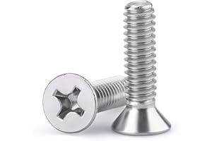 EASTLO 1/4-20 x 1 Flat Countersunk Head Machine Screws, Phillips Drive, 304 Stainless Steel 18-8, Full Thread, Coarse Thread UNC, 25 PCS