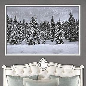 signwin Framed Canvas Wall Art Rustic Woods Brown...