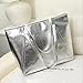 Women's Tote Handbags - OURBAG Large Fashion Designer Elegant Shoulder Bag Purses for Ladies Silver