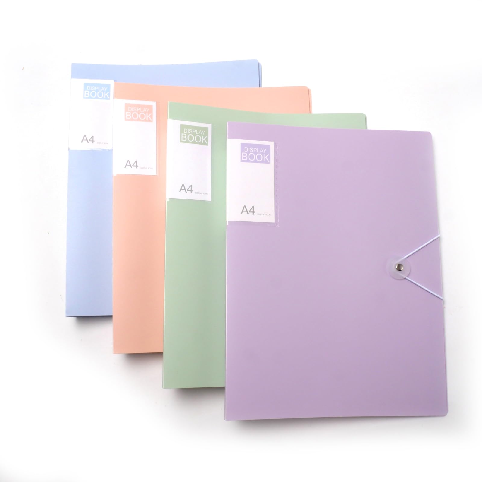 BERRYLION 4 Pack A4 Display Book, 60 Pockets Display Folders with Plastic Sleeves, Presentation Document Folder Project Folder for Home, School and Offices