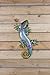 LIFFY Metal Lizard Wall Decor Handmade Glass & Metal Outdoor Gecko Wall Art for Patio Fence Pretty Gift Idea Make Your Garden Unique