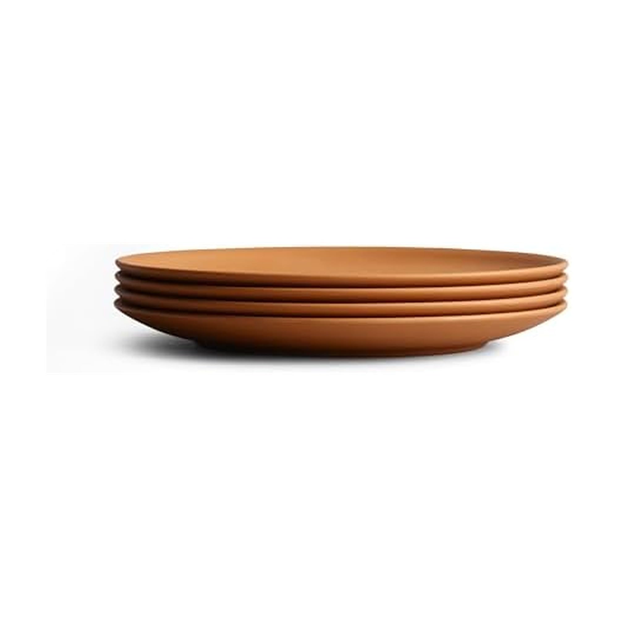 Photo 1 of Year & Day Outdoor Set of 4 Unbreakable Lightweight Salad Plates, Plant Derived, Canyon Terracotta, 8.5 inch