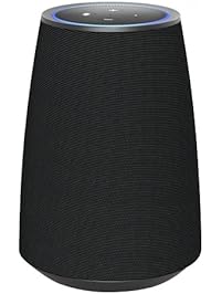 MOKCAO POWER+ Cordless Speaker with Battery Base for Amazon Echo Dot 2nd Generation, 20W Powerful Stereo Sound, Portable Powered Speaker with 5000mAh Power Bank (Echo Dot sold separately)-Black