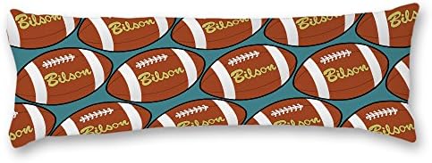 Yohoba Cotton Polyester Body Pillow Covers Long Body Pillow Cases Rugby Pattern Pillow Protector Cushion Cover with Double Side 20x54 Inches
