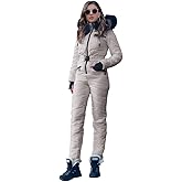 Yousify Womens Onesie Ski Suit Winter Outdoor Sports Waterproof Snowsuit Jumpsuits Jacket