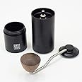 BruTrek Camp Coffee Hand Grinder - Durable Travel Stainless Steel Burr Coffee Grinder, Adjustable Grind Size Settings, High Capacity, Easily Grind Whole Beans for French Press Pour Over or Espresso