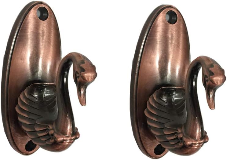 Vintage Swan Style Curtain Holdbacks Classic Tieback Hooks 2pcs