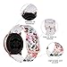 KOREDA Compatible with Samsung Galaxy Watch 4 40mm 44mm/Classic 42mm 46mm/Active 2 40mm 44mm/Galaxy Watch 3 41mm Bands Sets, 20mm Floral Print Sport Strap Replacement for Galaxy Watch 42mm