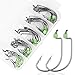 Erchang Fishing Hooks,Bass Fishing Tackle High Carbon Steel Senko Worms Assortment Bait Jig Cover Hooks with Plastic Box for Saltwater Freshwater