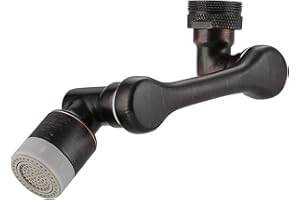 Holge 1080° Rotation Faucet Extender CUPC Aerator Universal Bathroom Rotatable Tap Nozzle Kitchen Sink Aerator Rotating Splash Filter with 2 Water Outlet Modes Oil Rubbed Bronze