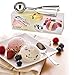 Ice Cream Scoop, Hisome 3PCS Stainless Steel Trigger Kitchen Scoop for Melon Baller, Baking, Fruit Salad Scoop, Cookie Scooper, Spoon Kit