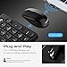 VicTsing PC190 Wireless Keyboard and Mouse Combo, Ultra-Thin Wireless Keyboard with Water-Dropping Keycaps + Portable Mouse, Long Battery Life for PC Desktop Computer Laptop Mac Tablet (Black)
