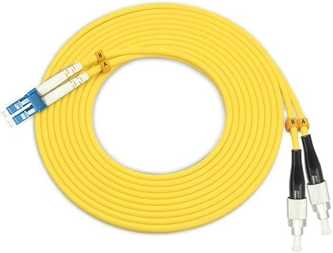 Amazon Com Eb Link 10m Lc To Fc Fiber Optic Patch Cord Jumper Cable Duplex Single Mode 9 125 Os1 Os2 Lc Fc 10 Meters 32ft Yellow Electronics