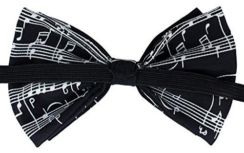 JTC Belt Great Quality Pre-Tied Bow Tie Printed Musical Notes