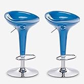 DUANZEYUQA Counter Stool Furniture Pub Swivel Set of 2, Counter Lift,Kitchen Height,Bar Chairs with Footrest(Blue2,Small)