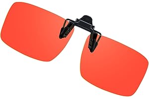VIEWBETTER Clip On Blue Light Blocking Glasses for Eye Strain & Light-Sensitive Rimless Unisex Flip Up Clip-Ons CV801