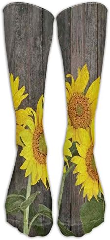 ABC0KJX Unisex Cycling Socks Helianthus Sunflowers Against Weathered Men And Women Sock