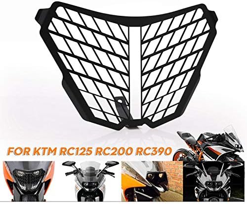 Coolsheep Motorcycle Headlight Headlamp Grille Shield Protector Guard Cover for KTM RC125 RC200 RC390 2013-2018