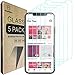 Mr.Shield [5-PACK] Designed For iPhone X/iPhone XS [Tempered Glass] Screen Protector [0.3mm Ultra Thin 9H Hardness 2.5D Round Edge] with Lifetime Replacement