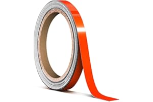 VViViD Vinyl Tape Pinstripe Orange Fluorescent Neon Gloss Adhesive Automotive Film (1/4" x 20ft)