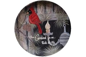 CWI GIFTS Decorative Plates Life is Good Plate It Is What It Is Plate - 9-3/4" Be Thankful for Plate Cardinal You See Plate (Cardinal You See)