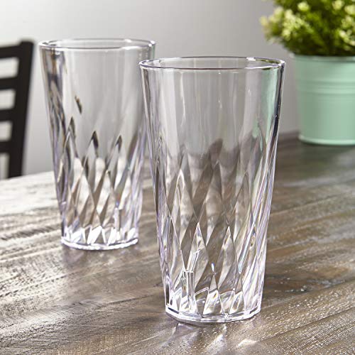 2 Palmetto+20+ounce+Clear+Plastic+Tumblers