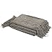DOZZZ Chenille Couch Throw with Decorative Fringe Lightweight Cover for Sofa Chair Bed Furniture Gray Gift Blanket