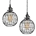 Rustic State Vintage Design Metal Light Cage Guard – Decorative Lamp Shade Black Set of 2Rustic State Vintage Design Metal Light Cage Guard – Decorative Lamp Shade Black Set of 2 (Globe)