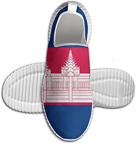 Cambodian Flag Men's Running Sport Shoes Mesh Breathable Casual Training Sneakers Gym Athletic Shoes