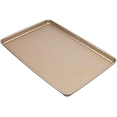David Burke 17x11 Cookie Sheet – Carbon Steel, PFTE & PFOA Free, Oven Safe, Non-Toxic, Perfect for Baking and Roasting – Bronze