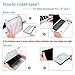 iCasso Compatible with MacBook Pro 13 inch Case 2022 2021 2020-2016 Release A2238 M2/M1A2159/A1989/A1706/A1708, Plastic Hard Shell Case with 5 Rows Keyboard Cover for MacBook Pro 13