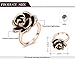 Austrian Crystal Rose Gold With Diamonds Black Rose Ring