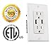 Teklectric 4.2A High Speed Dual USB Charger Outlet 15A Tamper Resistant Receptacle & Free Wall Plate, White