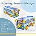 WolVol Shaking Blue Mini School Bus Toy for Toddlers Boys and Girls with Lights and Music, Shakes, Self Driving, Bump and Go Action - Interesting and Fun Toys for Little Kids