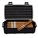 Cigar Caddy 3240 Matte Black Travel Cigar Humidor Case with Airtight Seal | Waterproof Cigar Holder with Humidifier Disc, Holds 10 Churchill Cigars