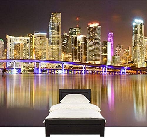 3d壁壁画写真壁紙現代の街の風景夜景明るいライト壁紙家の