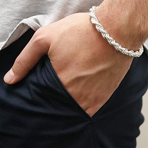 Mens Rope Chain Bracelet 