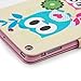 iPad Mini 1/2/3 Case, Dteck Cartoon Cute Flip Folio Stand PU Leather Case with Cards Slots & Money Holder Full Body Protective Cover for Apple iPad Mini 3/2/ 1 (Two Owls)