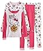 Hello Kitty Girls 4 Piece Cotton Pajama Set with Doorknob Hanger, Sizes 4-10