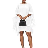 LKOUS Women’s Summer Sexy Loose Sleeveless Flowy Cover ups for Midi Dress Solid Scoop Neck Bodycon