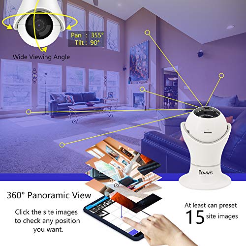 WiFi Security Camera 1080P, 3D Navigation View, Wireless Full HD 2MP 1920 x 1080, Cloud Storage Optional, Indoor Home Usage IP Cameras, Surveillance CCTV Cam Systems
