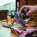 Best Knife Pizza Cutter in 2019 Design - Razor Sharp Rocker Slicer Top Quality Stainless Steel Blade as Mezzaluna Chef Fruit Vegetable Salad Chopper with Protective Cover by Vinzard