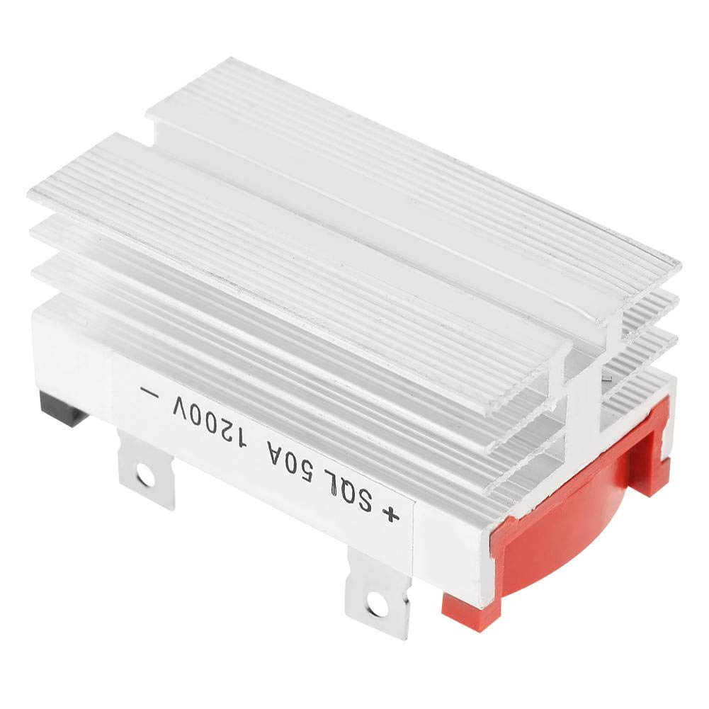 3 Phase Diode Rectifier Bridge Rectifier 50 Amp 1200V Aluminum 2pcs Direct Current Quick Heat Dissipation