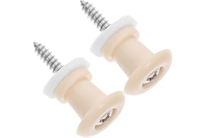 FRCOLOR 2 Pcs Ivory Plastic Guitar Strap Lock Buttons Mushroom Head Non-slip for Electric Acoustic Bass