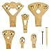 HomeDone Picture Hangers 59-Piece - Heavy Duty, Frame Hanging, Holds 5-100 lbs, Golden